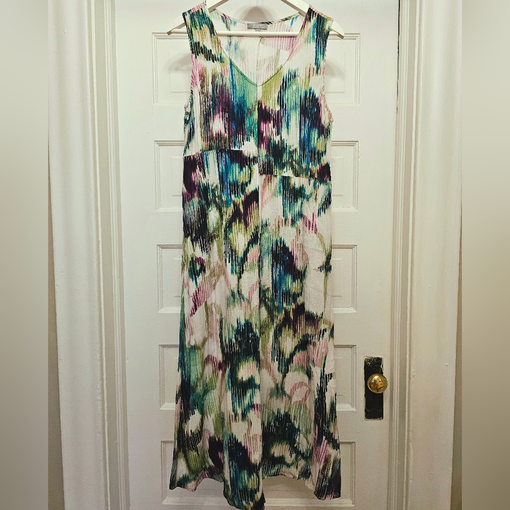 Habitat Tropical Wearable Art to Wear Maxi Dress Summer Beach Artsy Unique